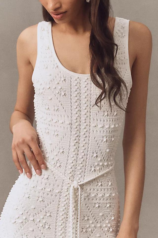 Milly Sleeveless Pointelle Knit Midi Dress Product Image