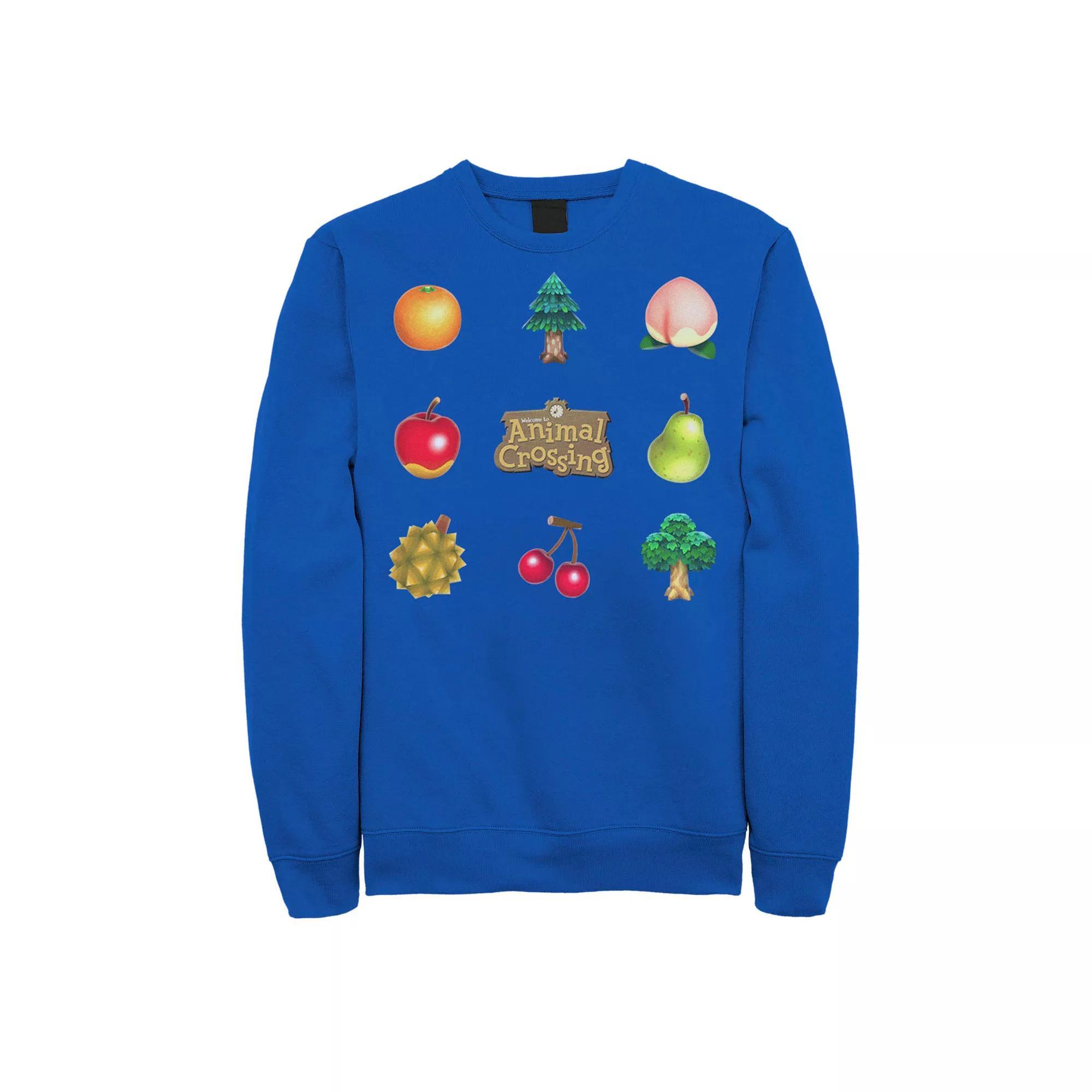 Men's Animal Crossing Items Found Title Logo Sweatshirt, Size: XXL, Royal Product Image