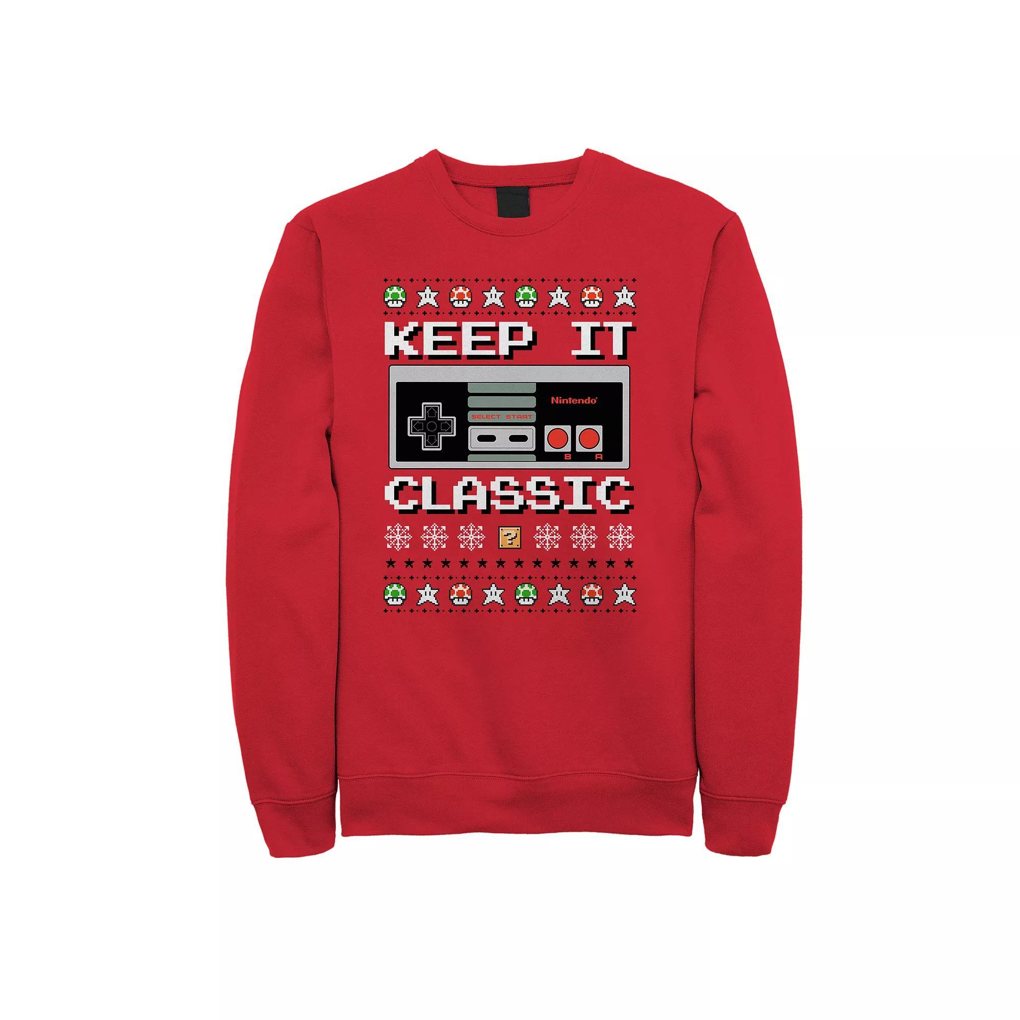 Mens Nintendo Controller Ugly Christmas Sweater Graphic Tee Product Image