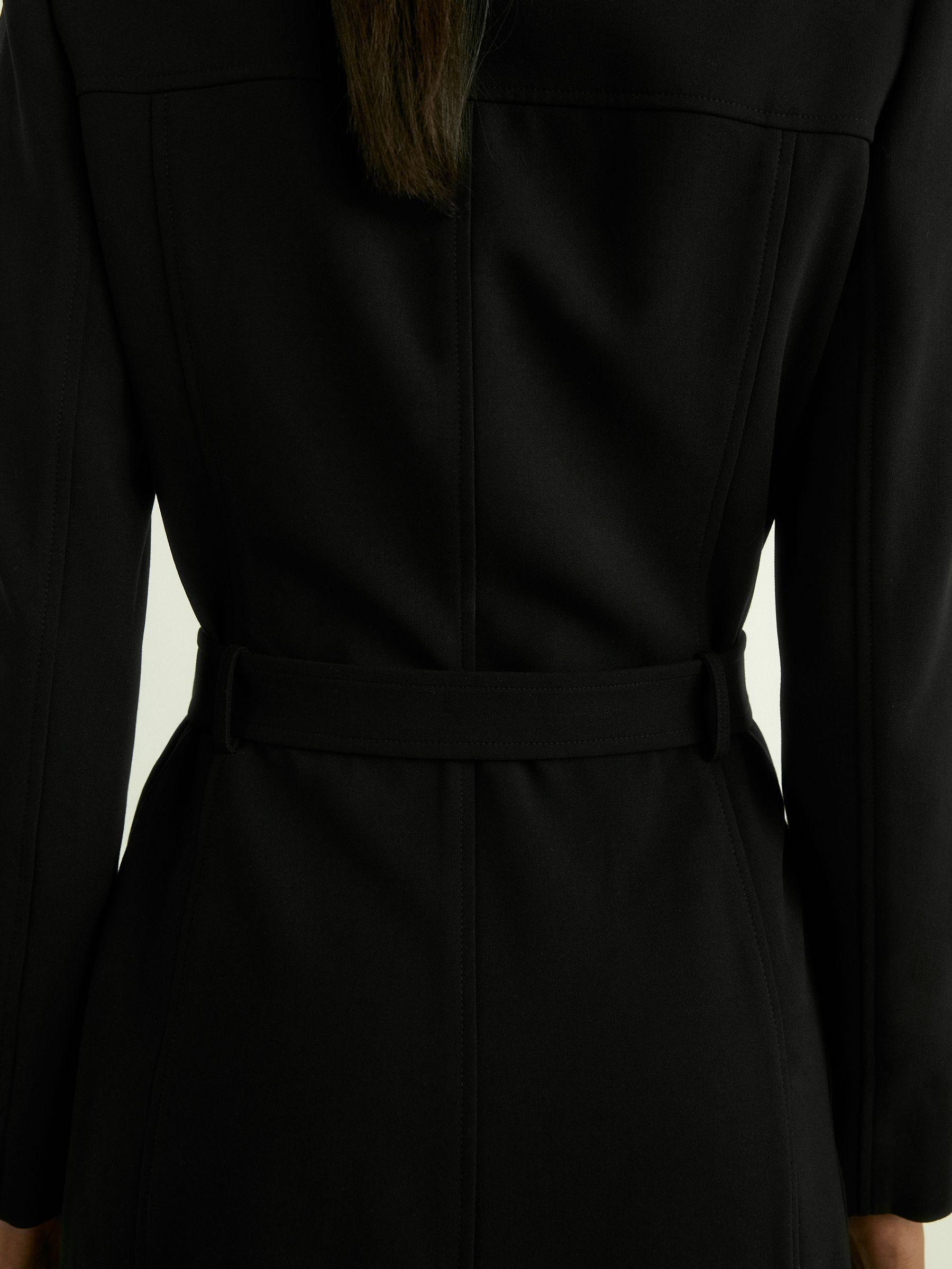 Structured Suit Midi Dress in Black Product Image