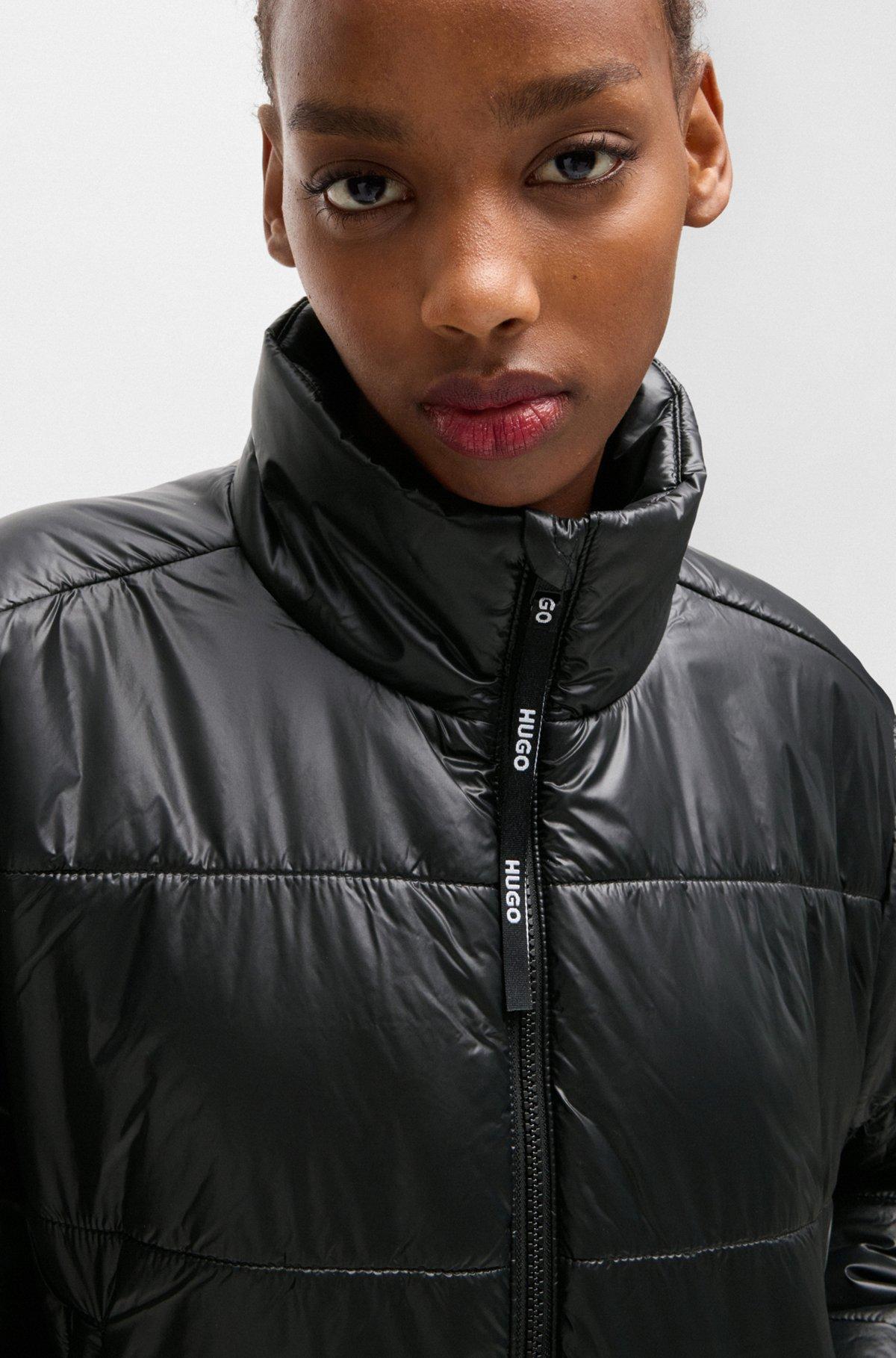 Water-repellent padded jacket with branded zip puller Product Image