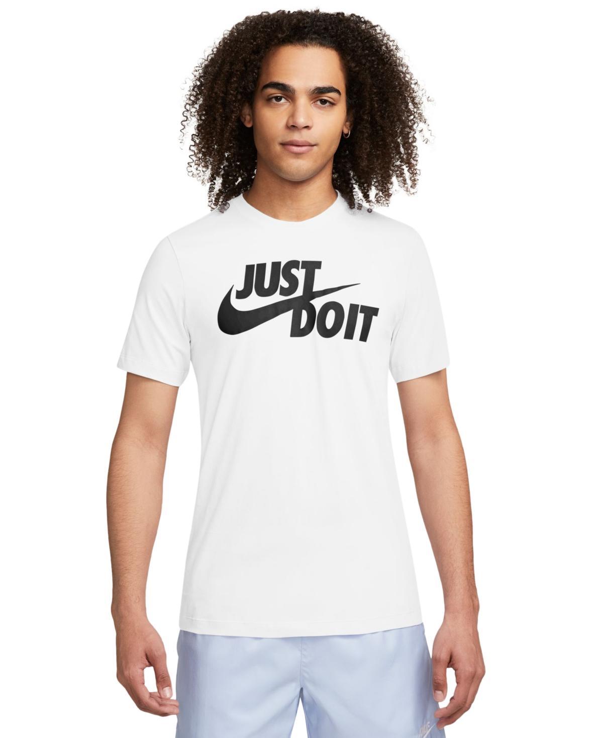 Men's Nike "Just Do It" Logo Tee, Size: Small, Black White Product Image
