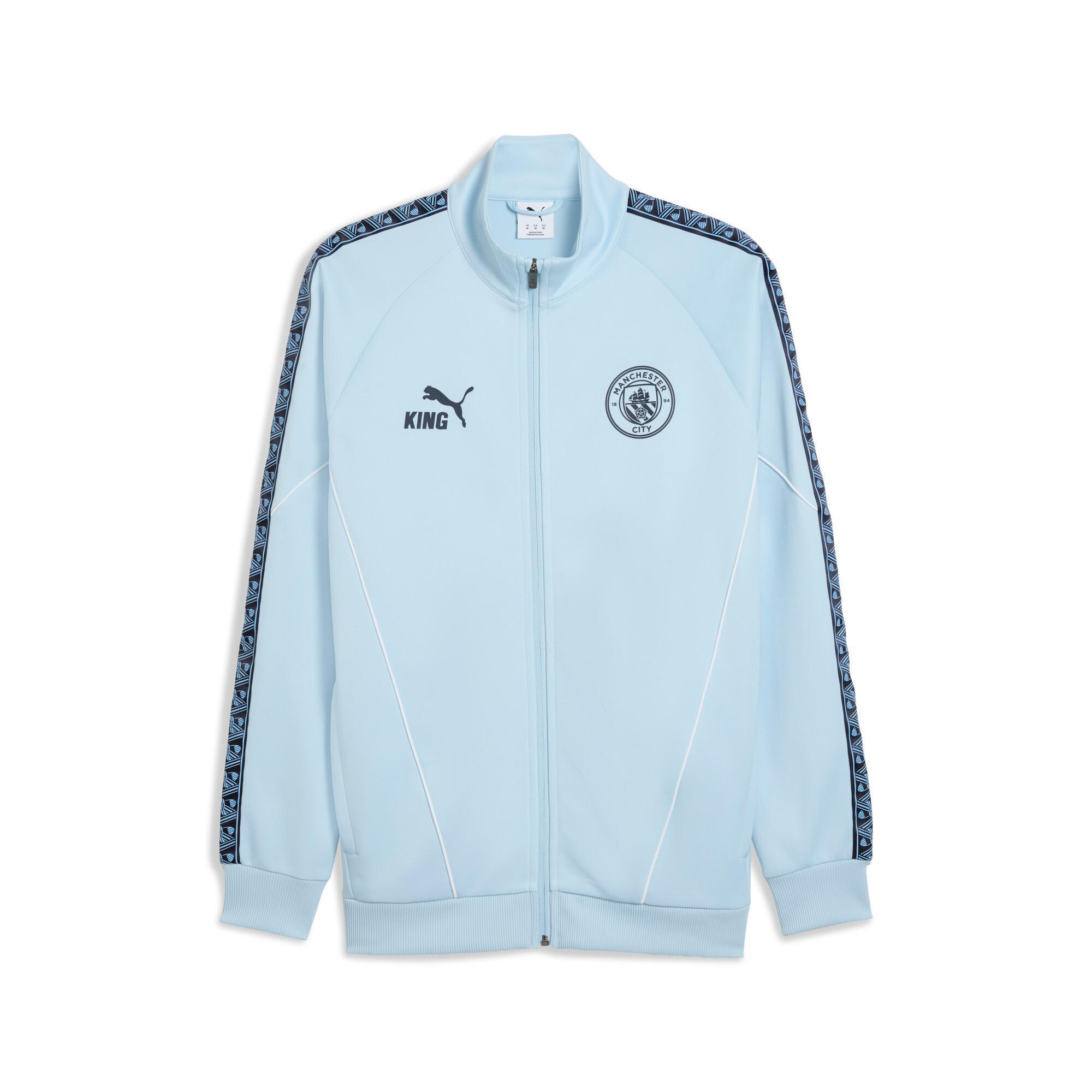 PUMA Manchester City KING Anthem Jacket Men in Dark Blue Product Image
