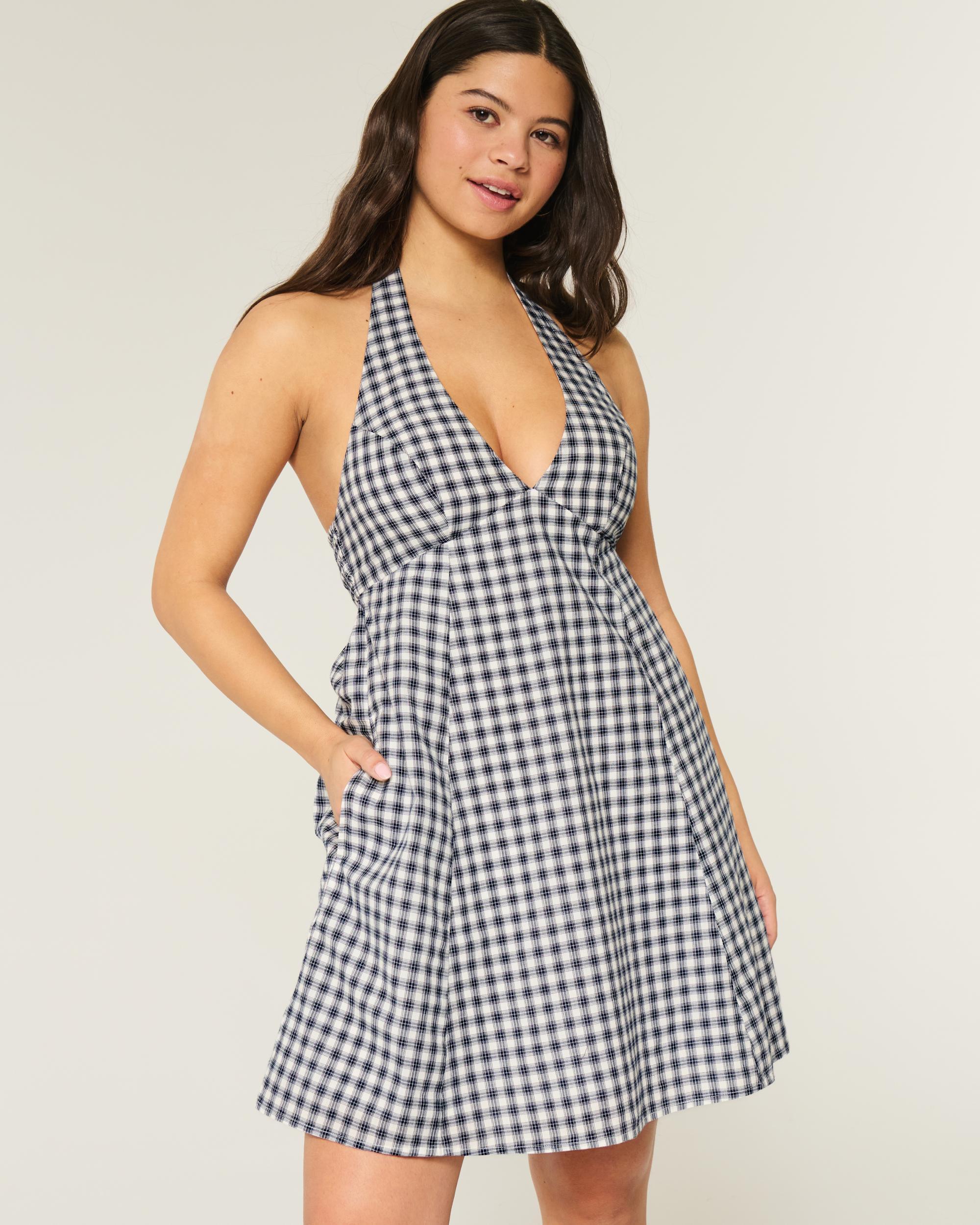 Open Back Halter Mini Dress Product Image