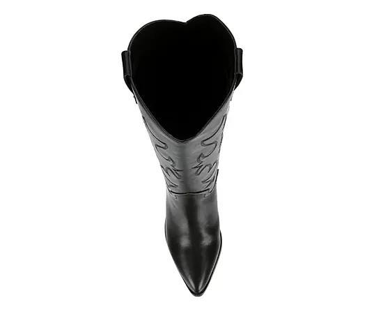 madden girl Arizona Womens Knee-High Western Boots Ivory Product Image