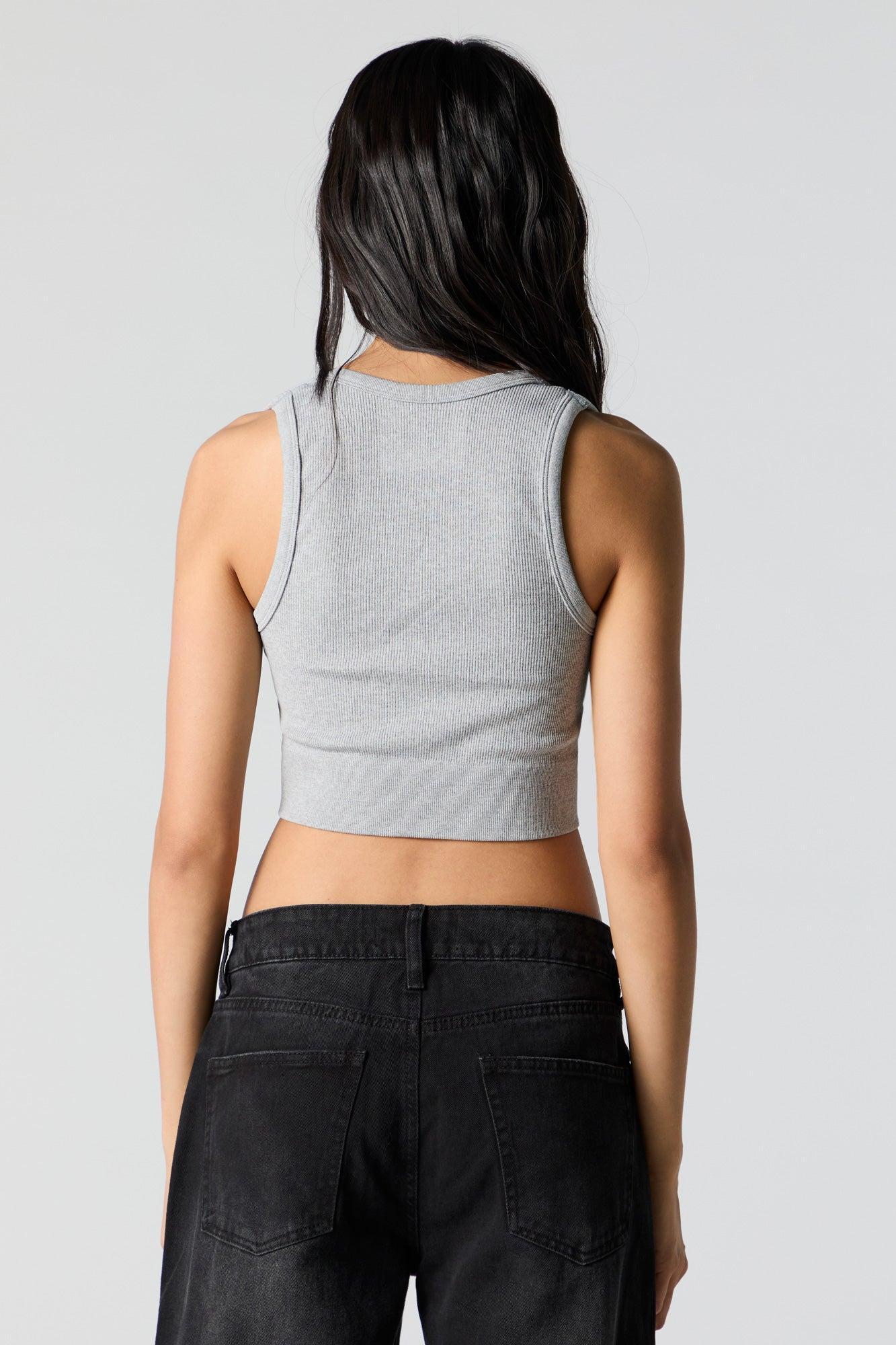 Seamless Ultra Scoop Neck Cropped Tank Female Product Image