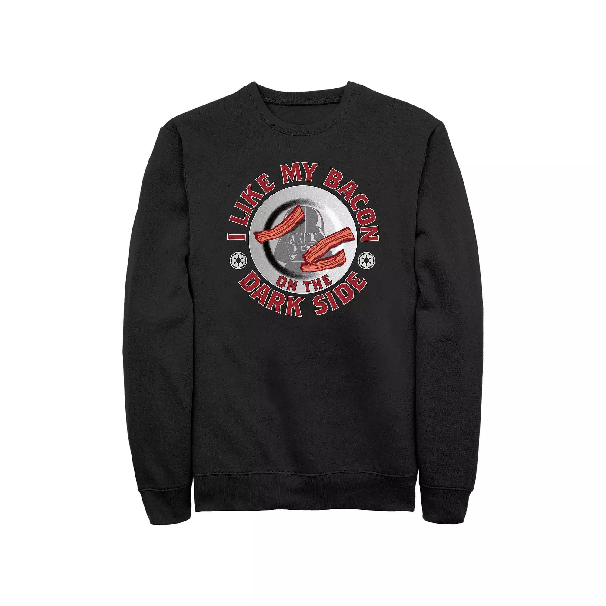 Men's Star Wars My Bacon On The Dark Side Graphic Fleece, Size: Medium, Black Product Image