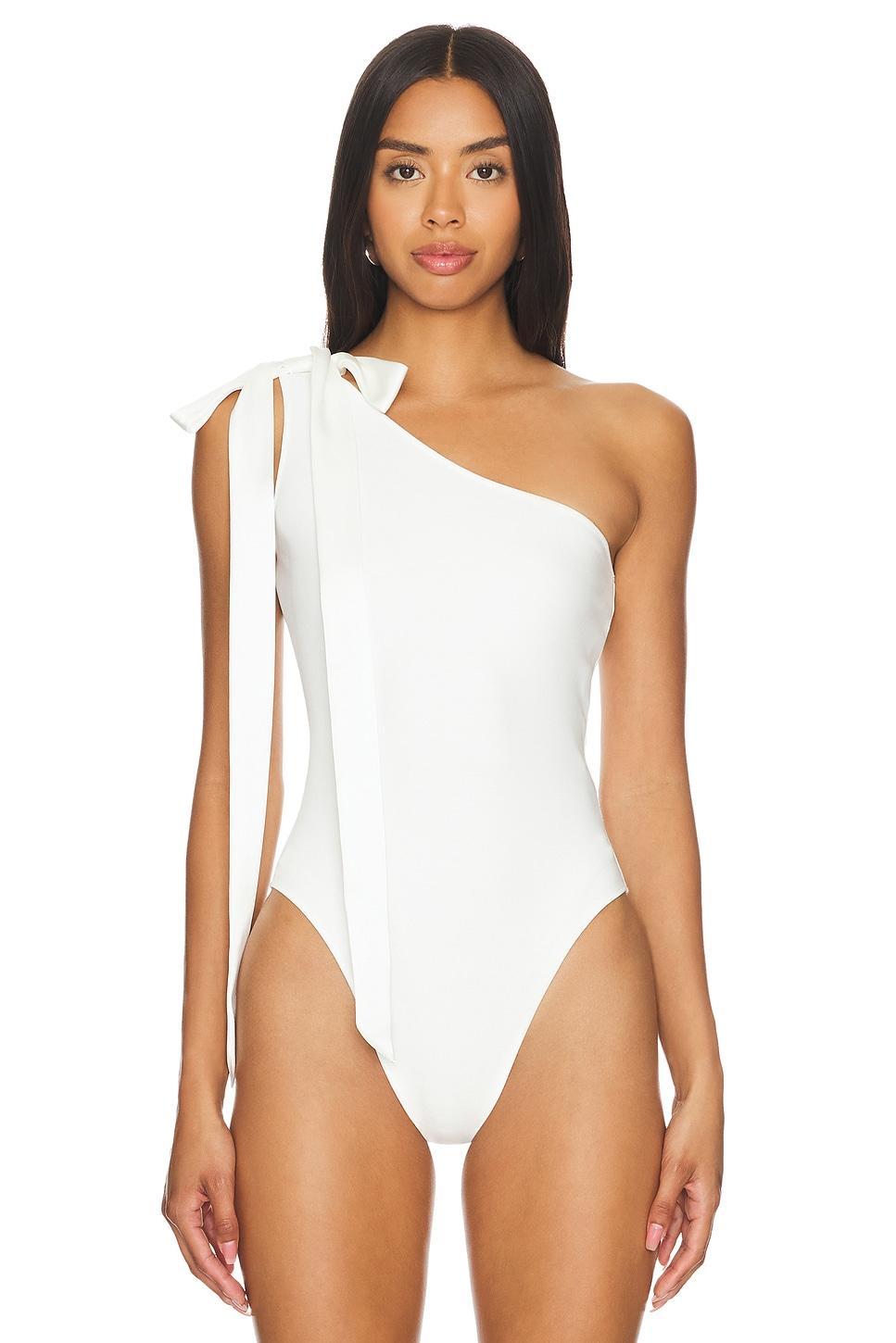 Satin Bow One Shoulder Bodysuit David Koma Product Image