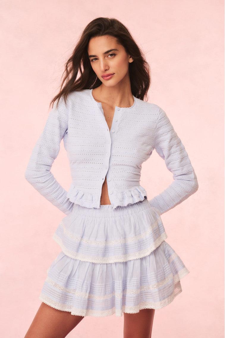 Rogan Pointelle Knit Cardigan Product Image