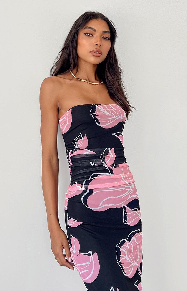 Imogen Black Print Maxi Dress Product Image