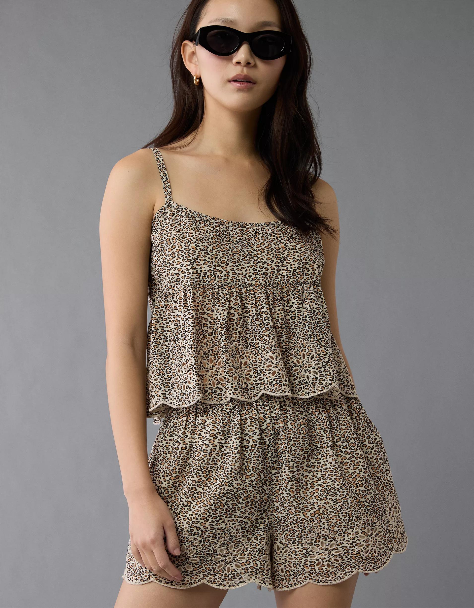 AE Leopard Eyelet Cami Product Image