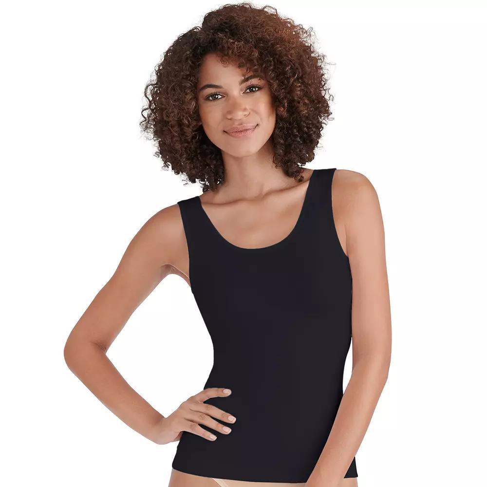 Women's Vanity Fair Lingerie® Seamless Smoothing Spin Tank Top 17524E, Size: XXL, Black Black Product Image