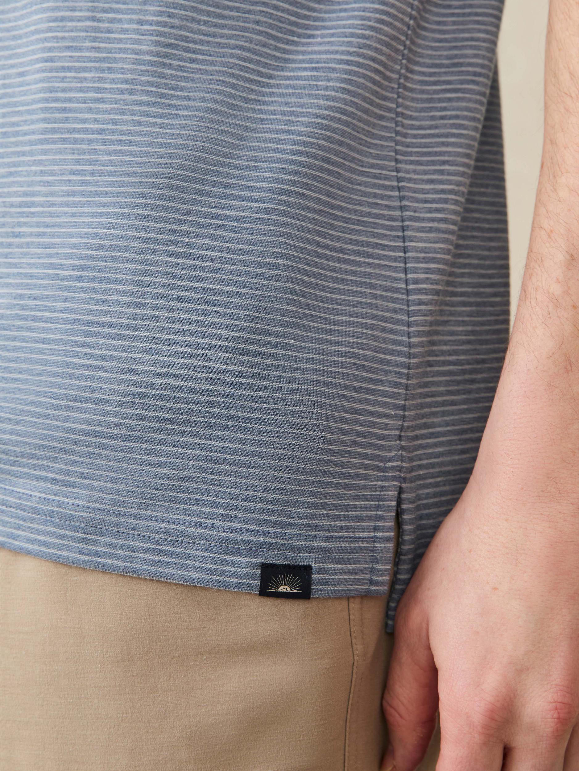 Short-Sleeve Movement™ Polo Shirt - Azure Beach Stripe Male Product Image