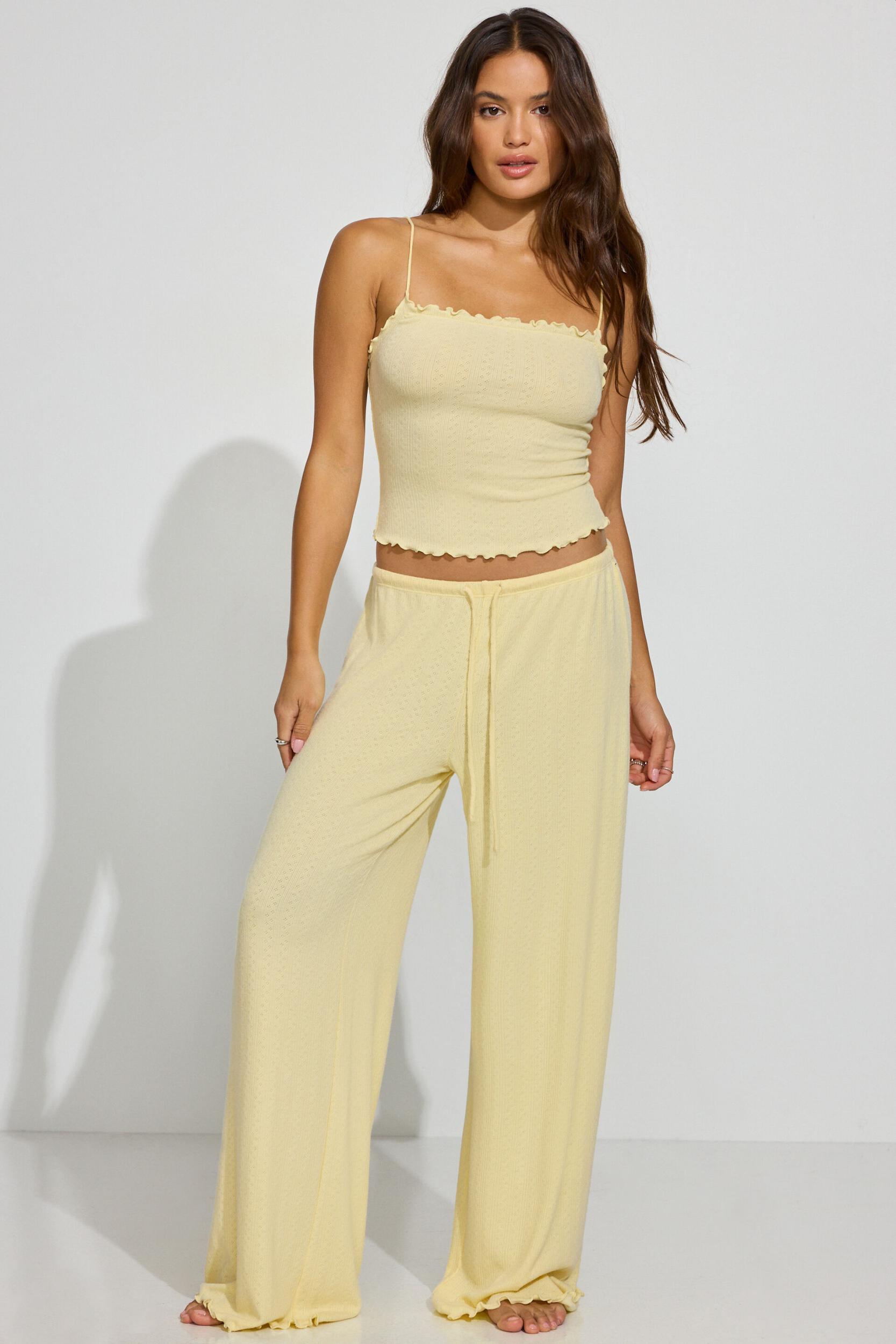 Pointelle Lettuce Edge Cami Top Product Image