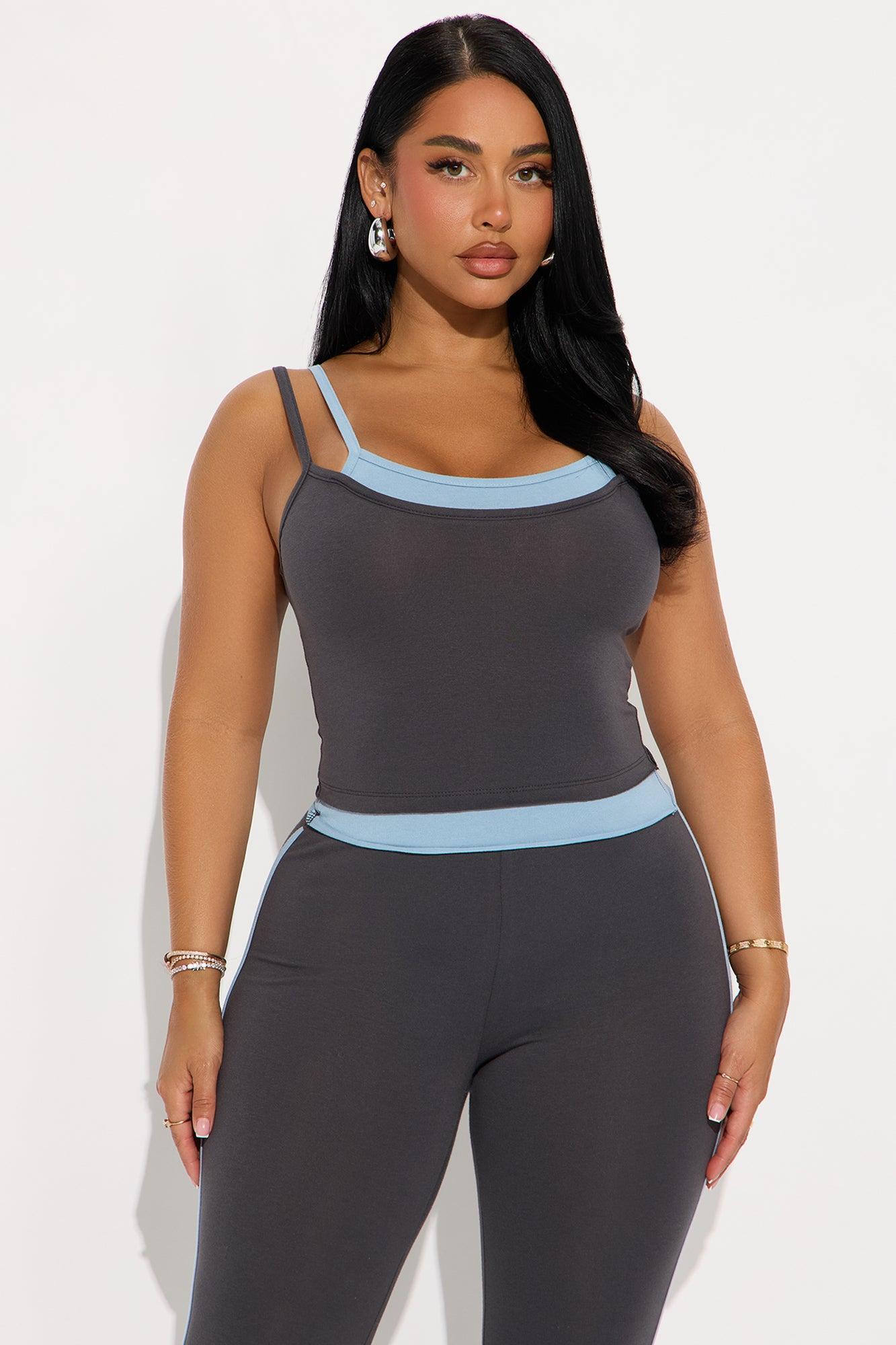 Double Up Capri Set - Charcoal Product Image