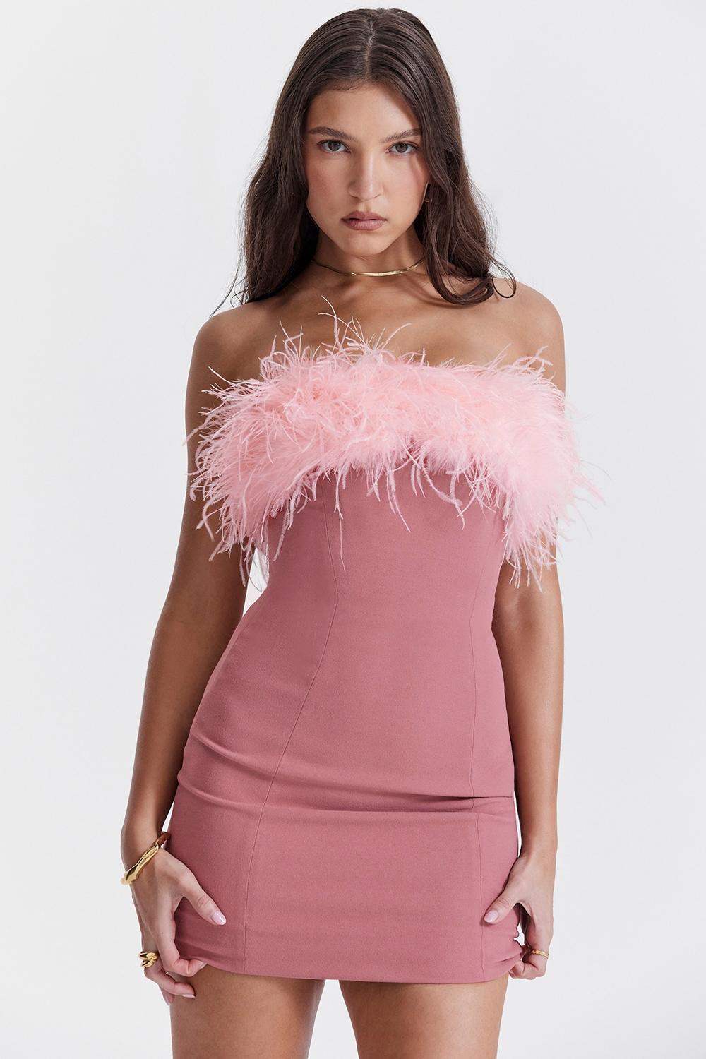 Alexa  warm pink mini dress Product Image
