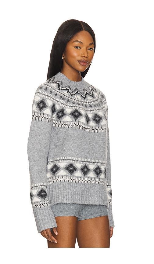 HOUSE OF HARLOW 1960 Dalida Fairisle Sweater In Grey Product Image