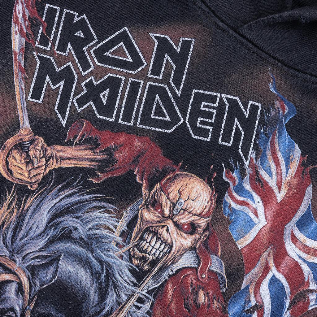 Iron Maiden Steed Hoodie - Stained Black Male Product Image