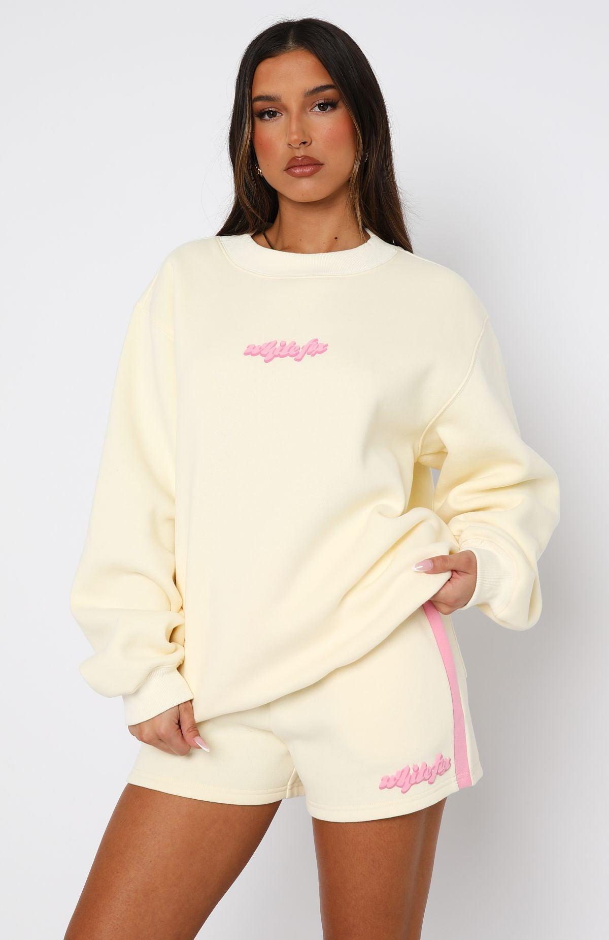 Make You Double Take Oversized Sweater Buttercream Product Image