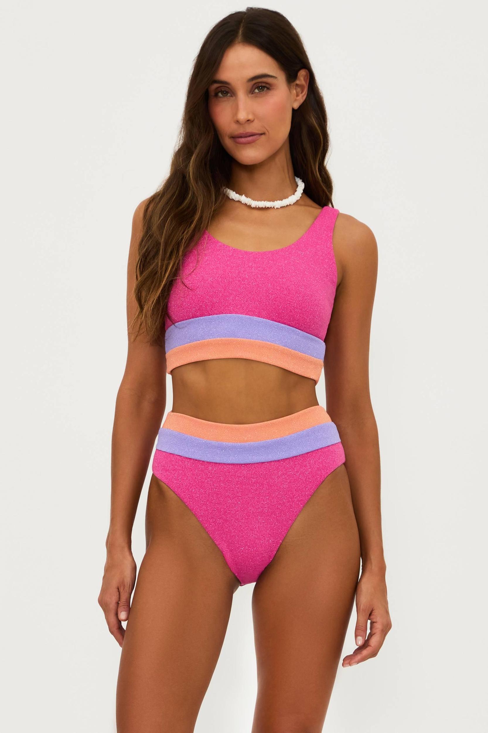 Heidi Bottom Coral Bay Colorblock Scrunch Product Image