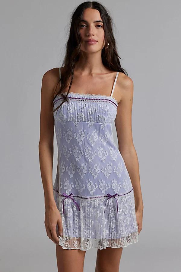 Kimchi Blue Alice Lace Drop Waist Mini Dress Womens at Urban Outfitters Product Image