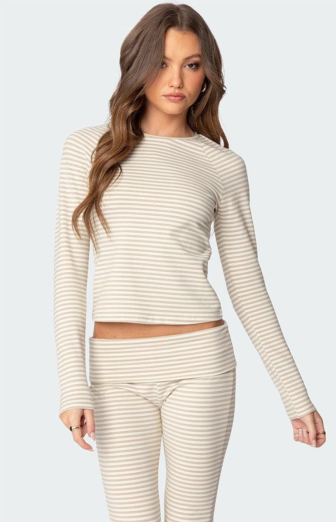 Edikted Women's Kaeli Stripey Long Sleeve T-shirt Product Image