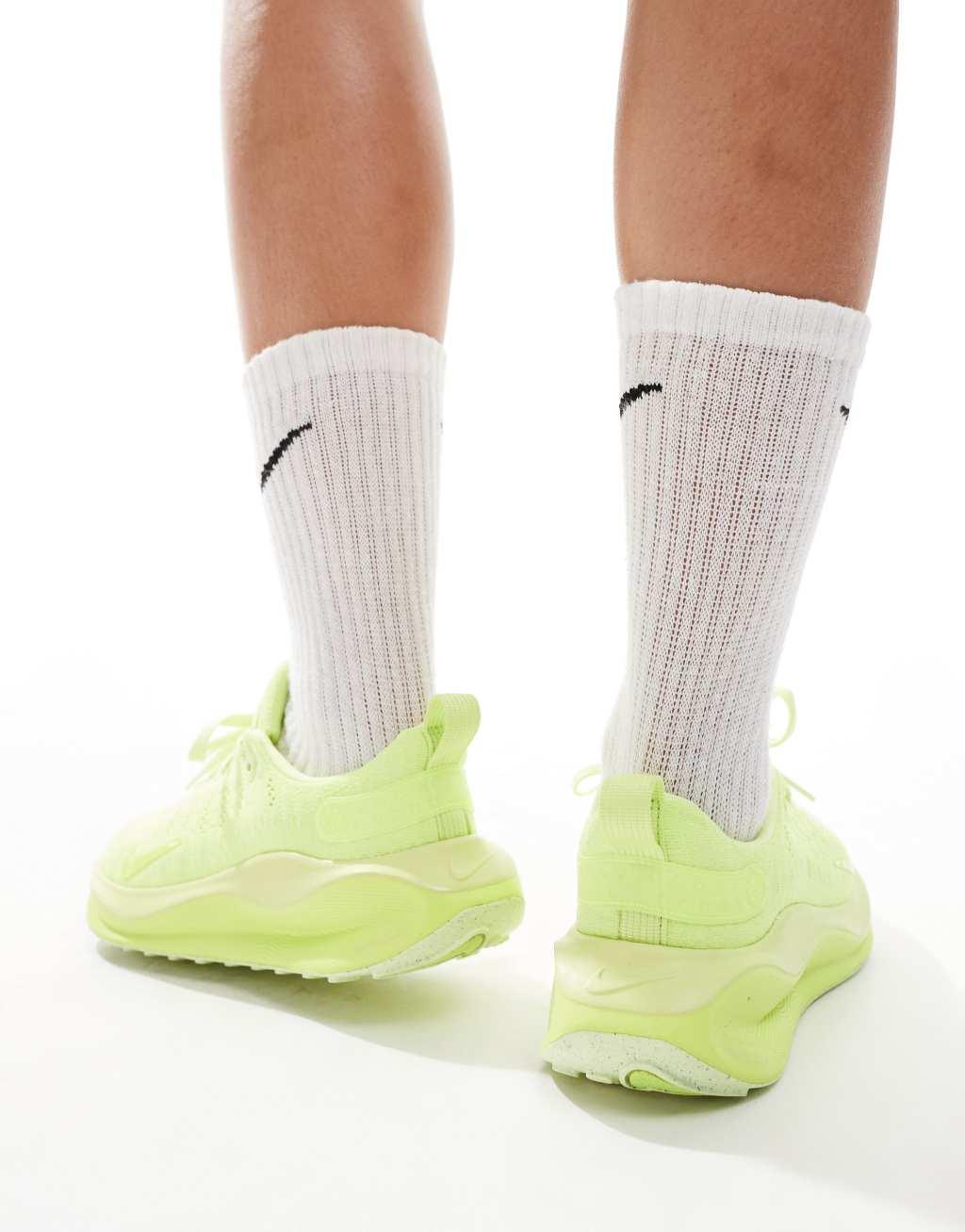 Nike Running Infinity Run sneakers in lime green Product Image