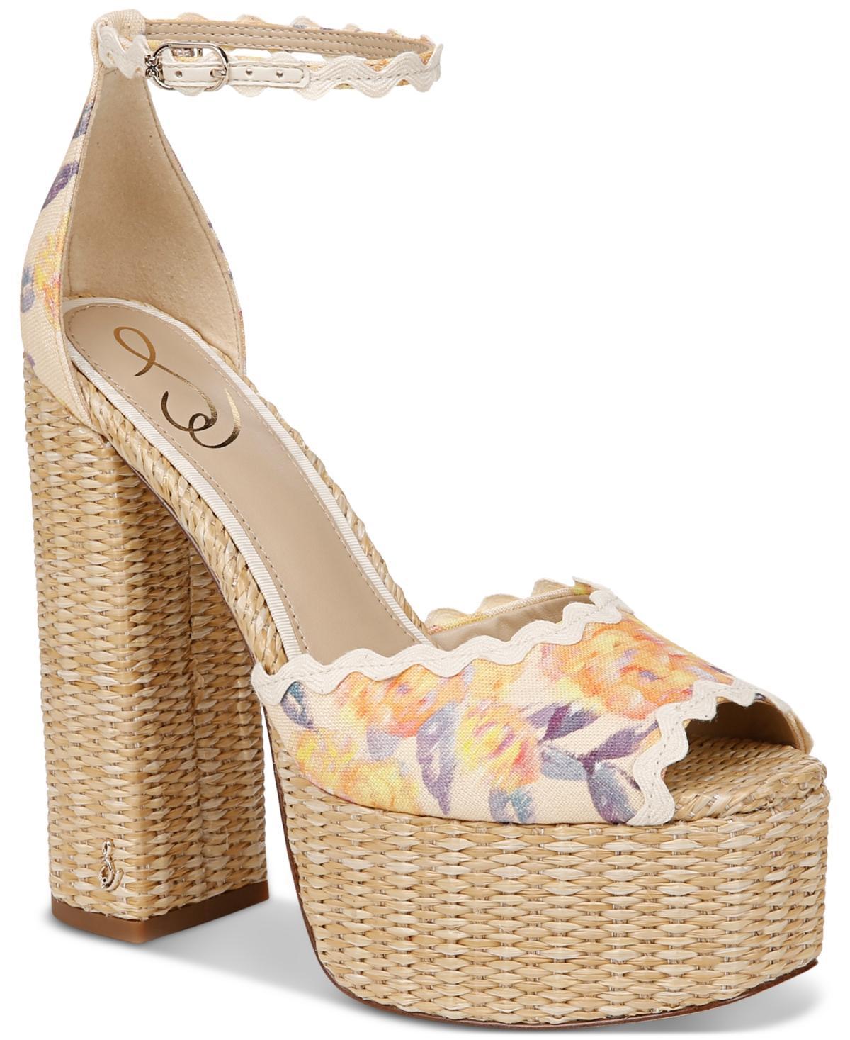 Sam Edelman Womens Kori Flora High Heel Platform Sandals Product Image