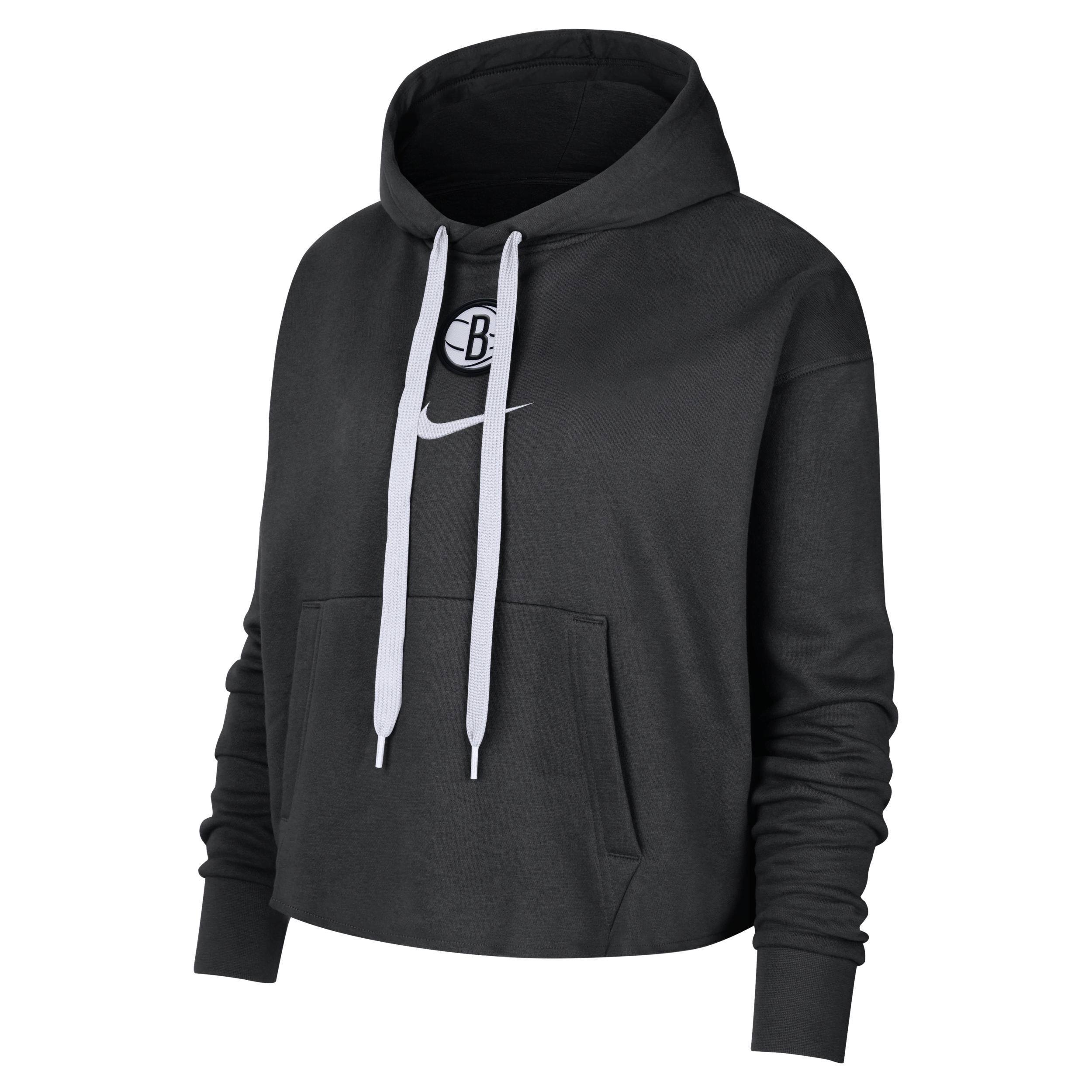 Brooklyn Nets Courtside Nike Women's NBA Fleece Pullover Hoodie Product Image