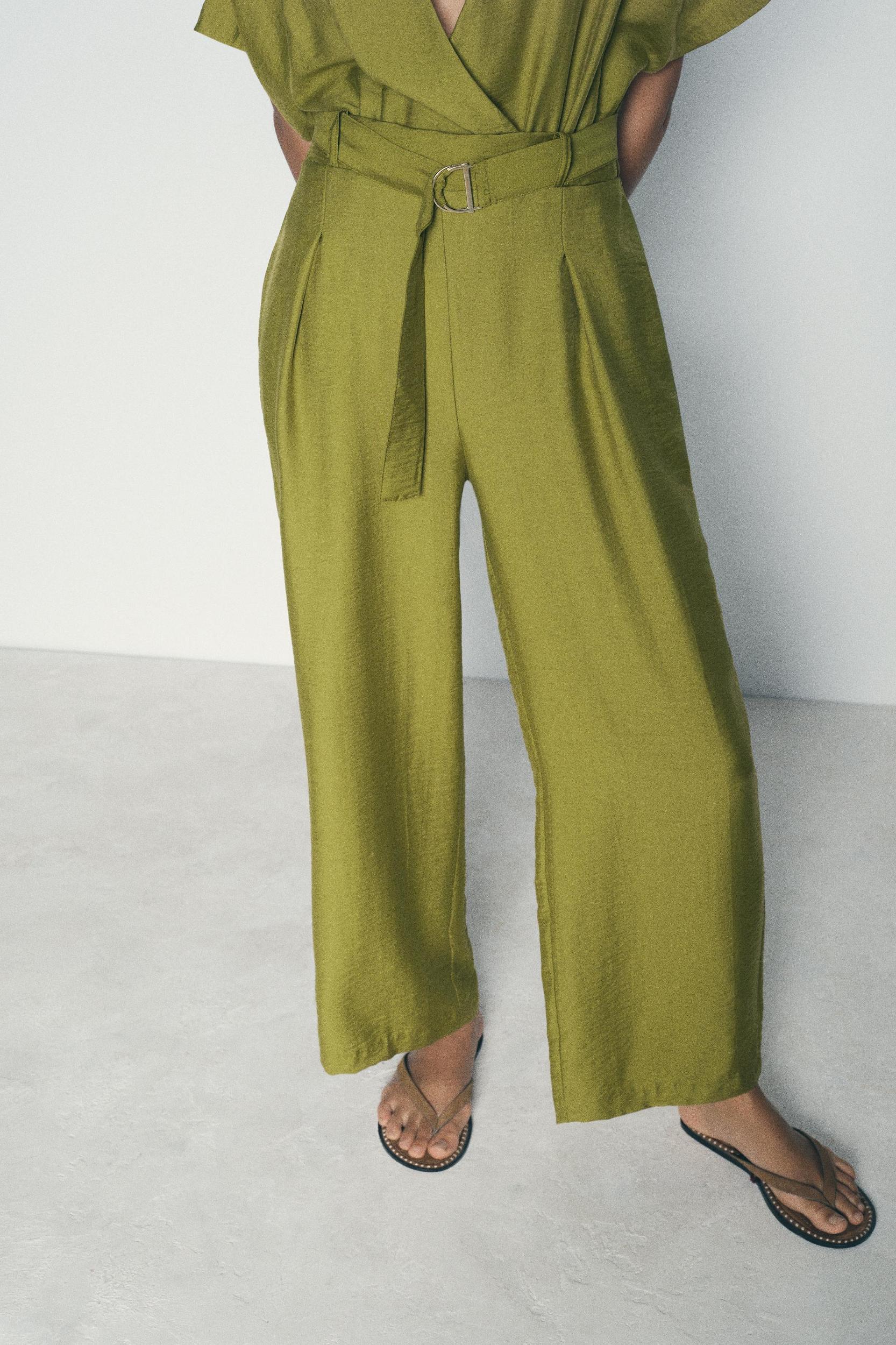 WIDE JUMPSUIT WITH BELT Product Image