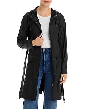 Curve Belted Trench Coat with Drawstring Hood Product Image