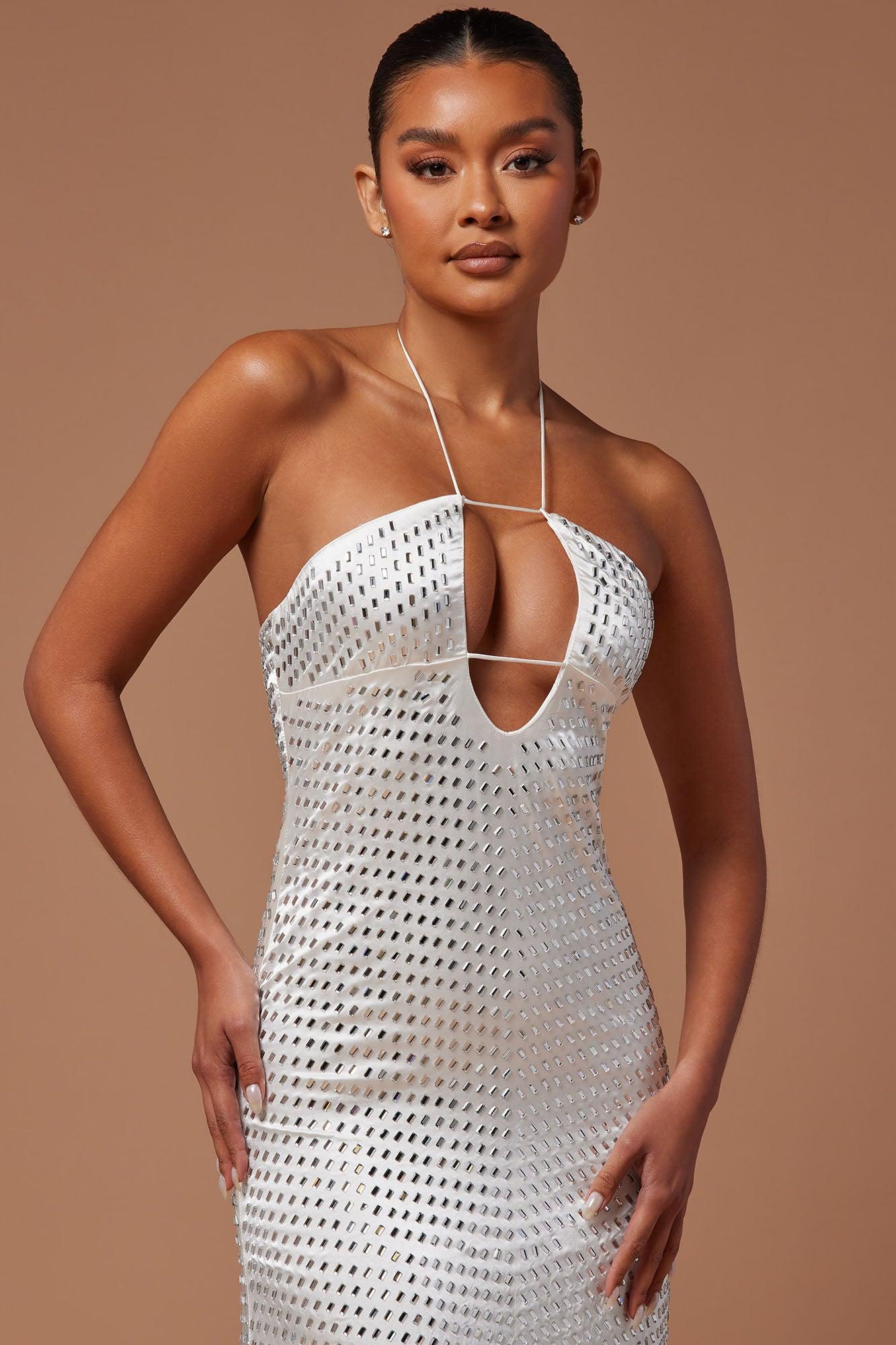 Jemina Embellished Maxi Dress - White Product Image