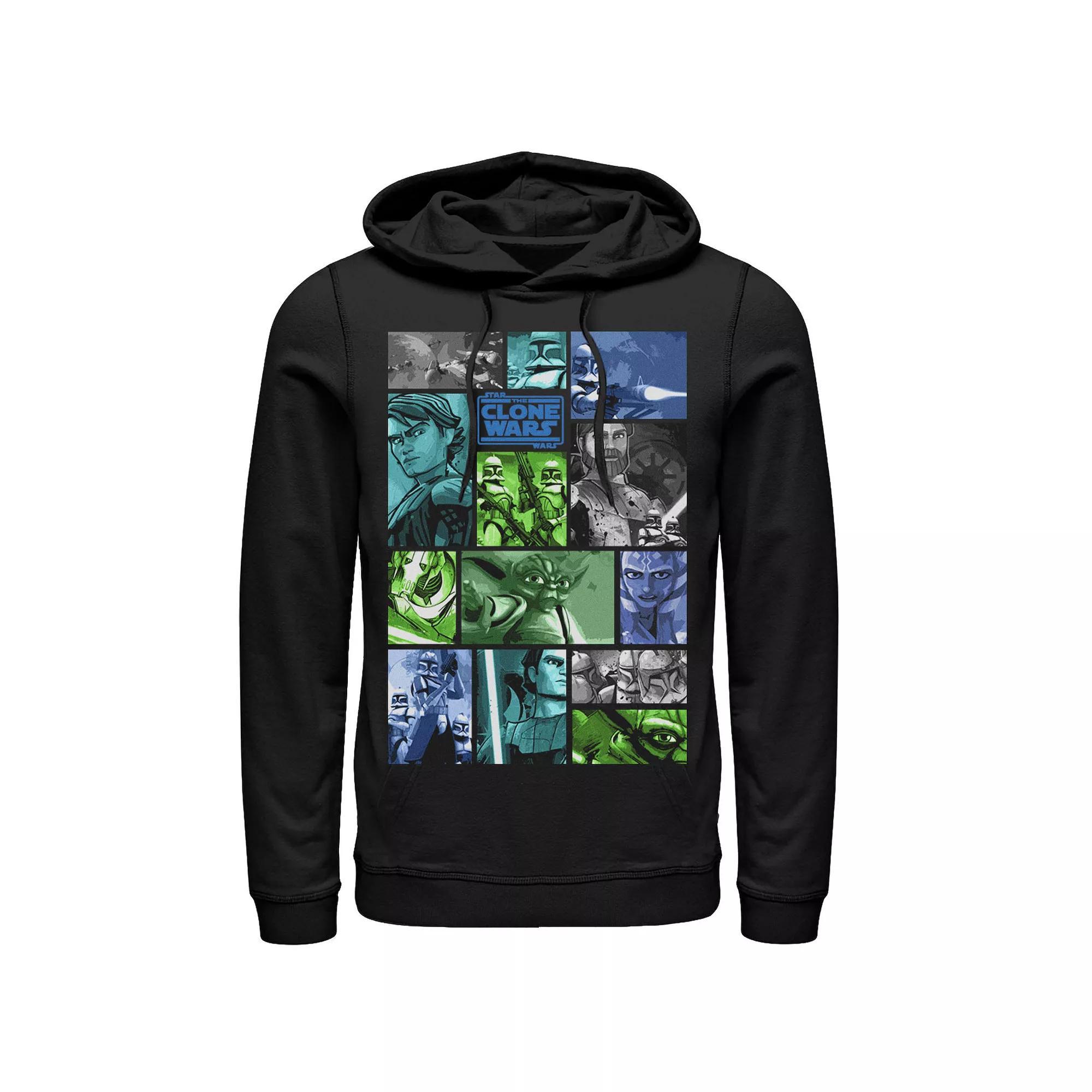 Mens Star Wars: Clone Wars Group Shot Panels Hoodie Product Image
