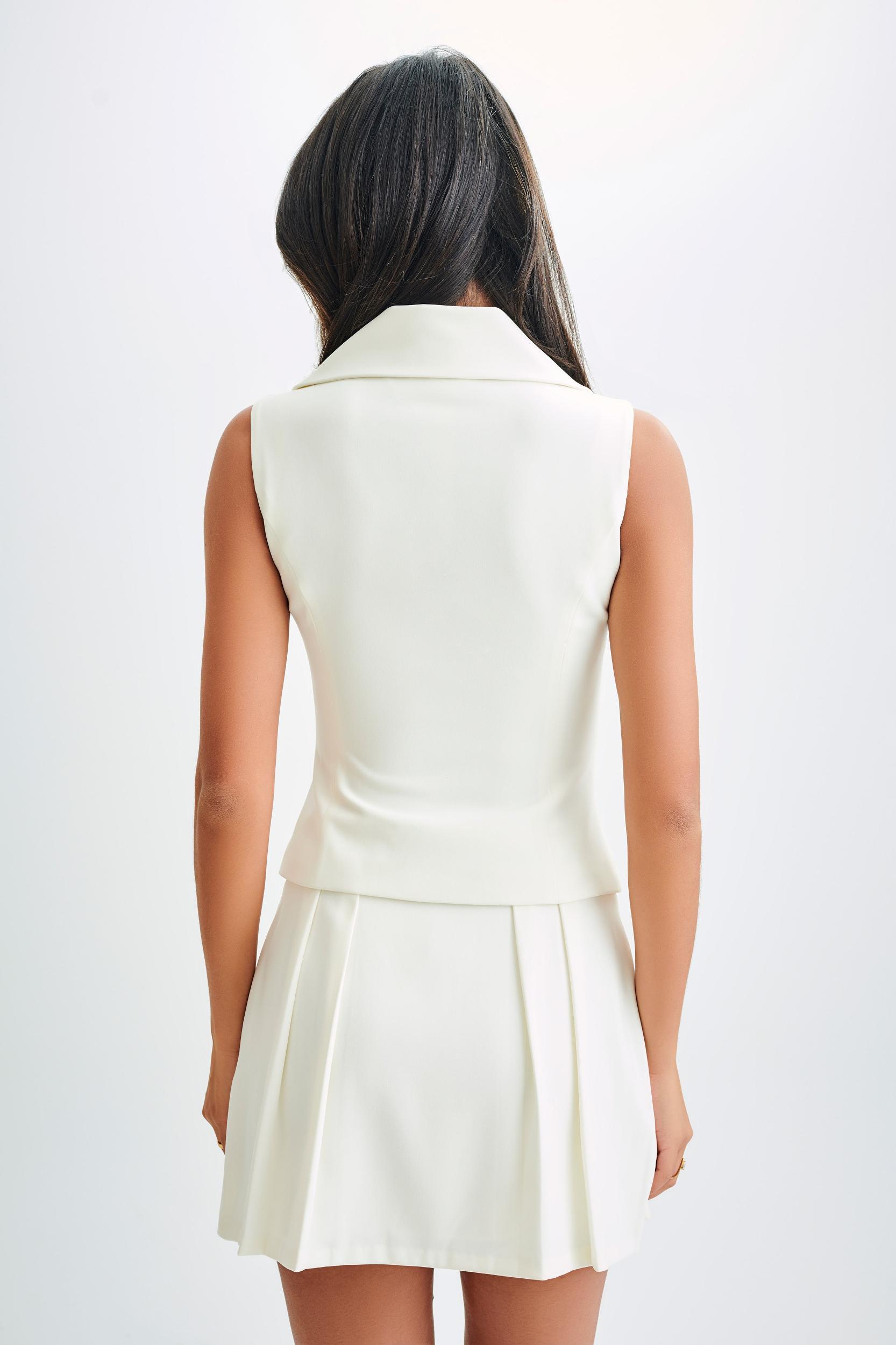 Berkley Suiting Mini Skirt - Ivory Product Image