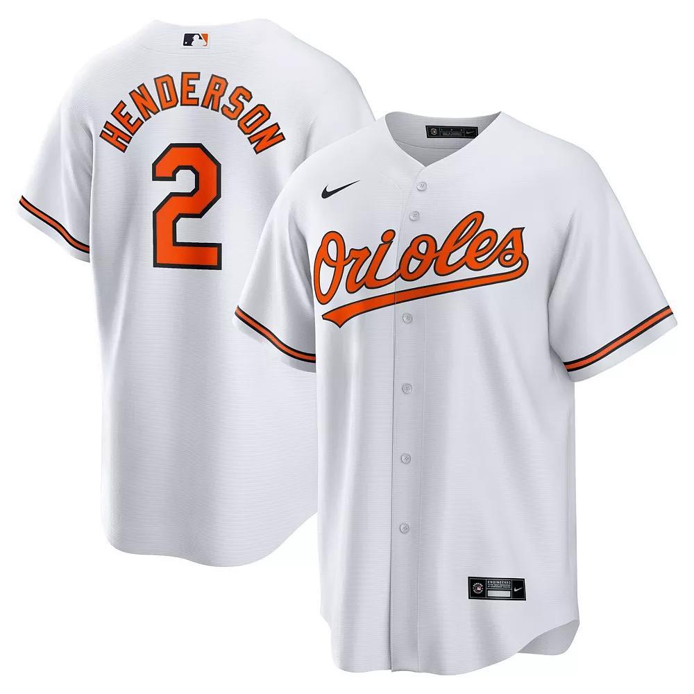 Men's Nike Gunnar Henderson White Baltimore Orioles Home Replica Player Jersey, Size: Medium Product Image