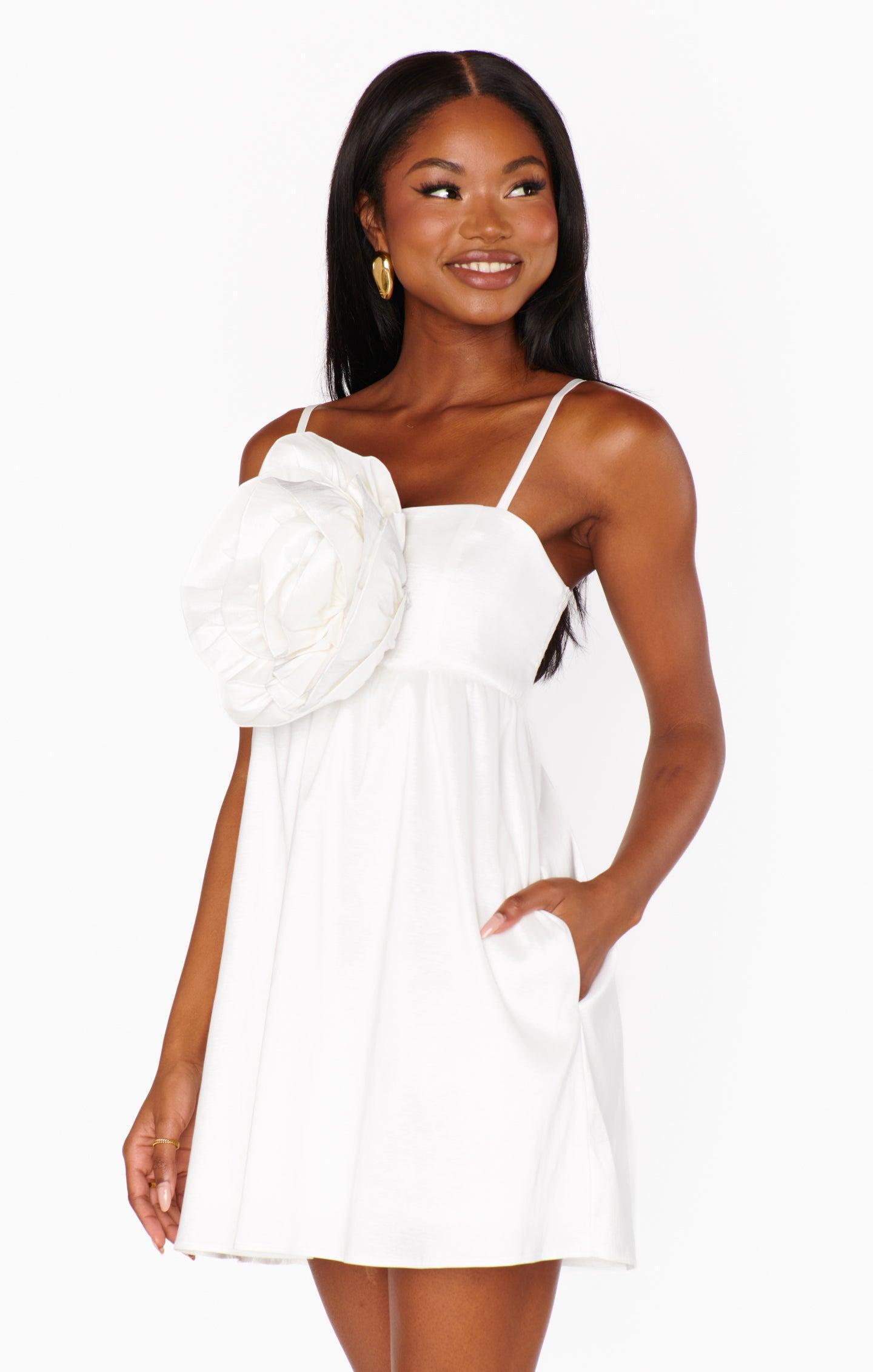 Best Rose Dress ~ White Taffeta Product Image