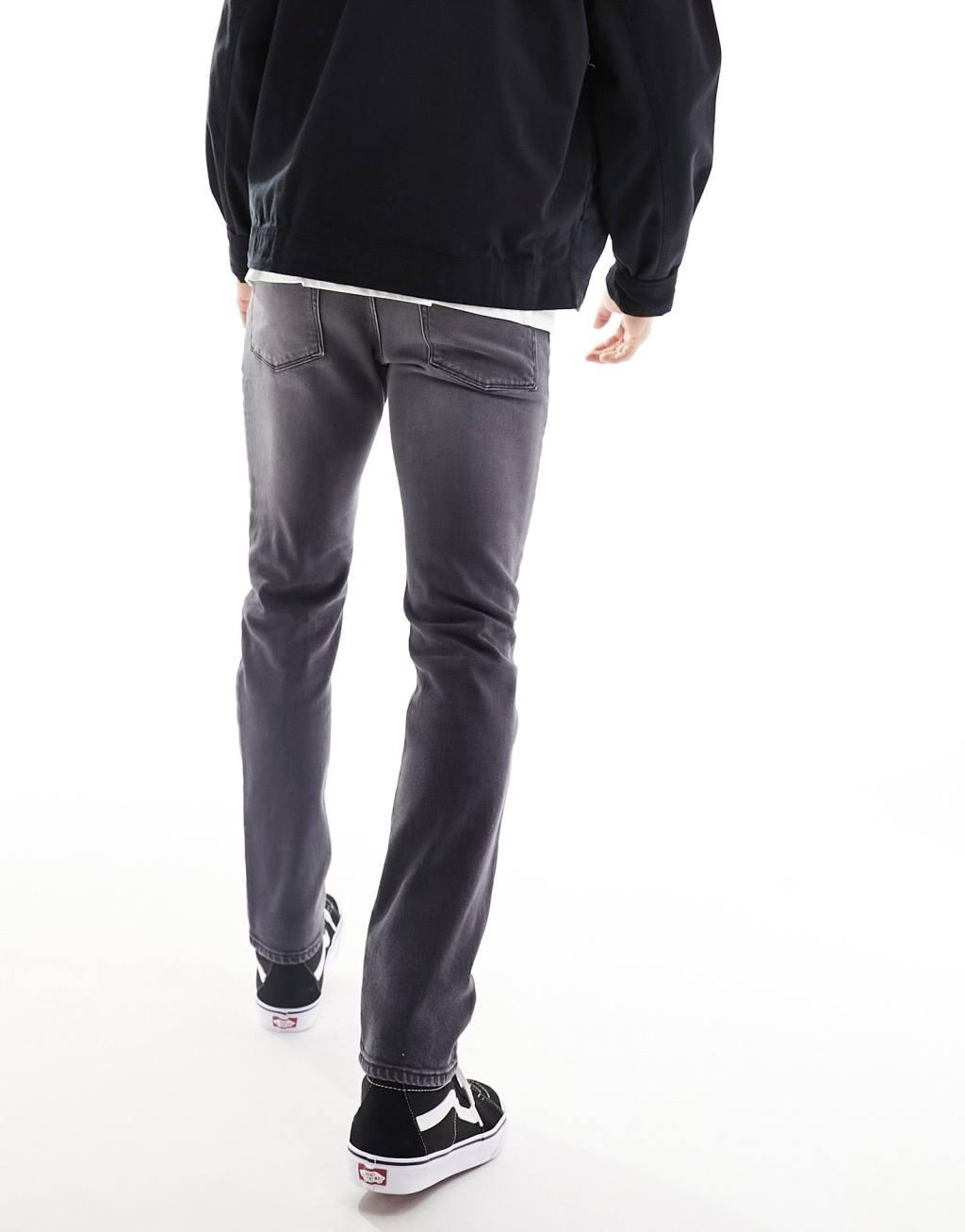 ASOS DESIGN stretch slim jeans in washed black Product Image