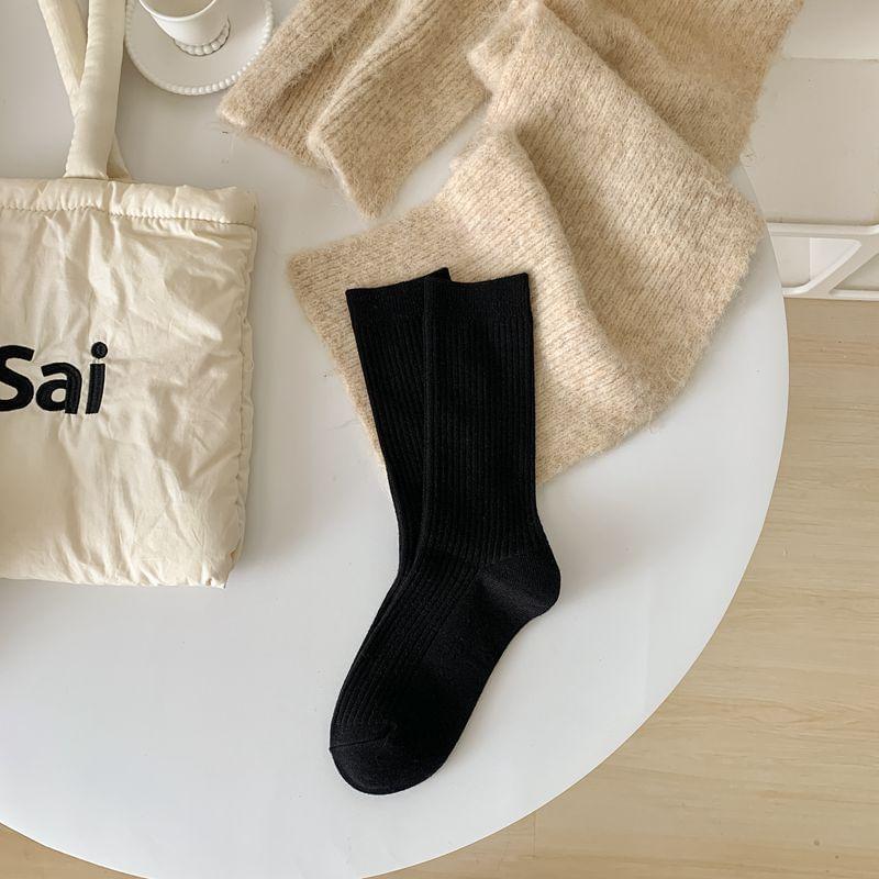 Plain Ribbed Socks Product Image