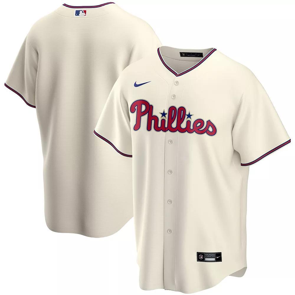 Mens Nike Cream Philadelphia Phillies Alternate 2020 Replica Jersey Product Image