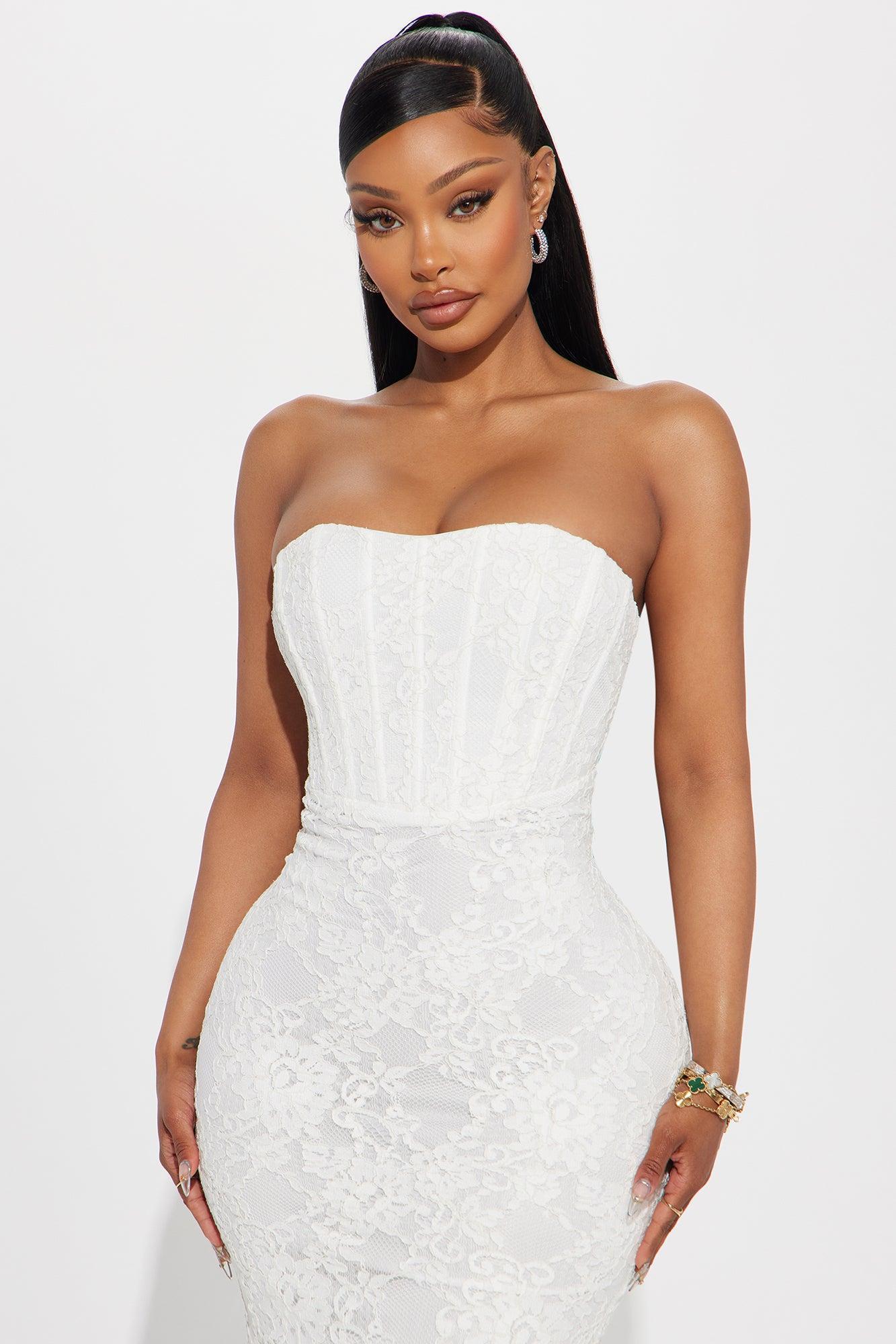 Linnea Lace Maxi Dress - White Product Image