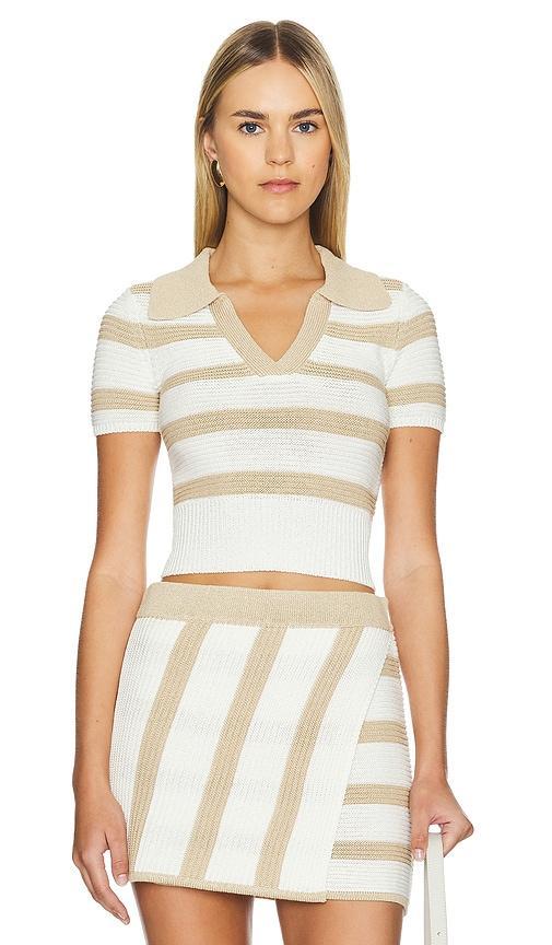 by Marianna Drea Striped Knit Top L'Academie Product Image