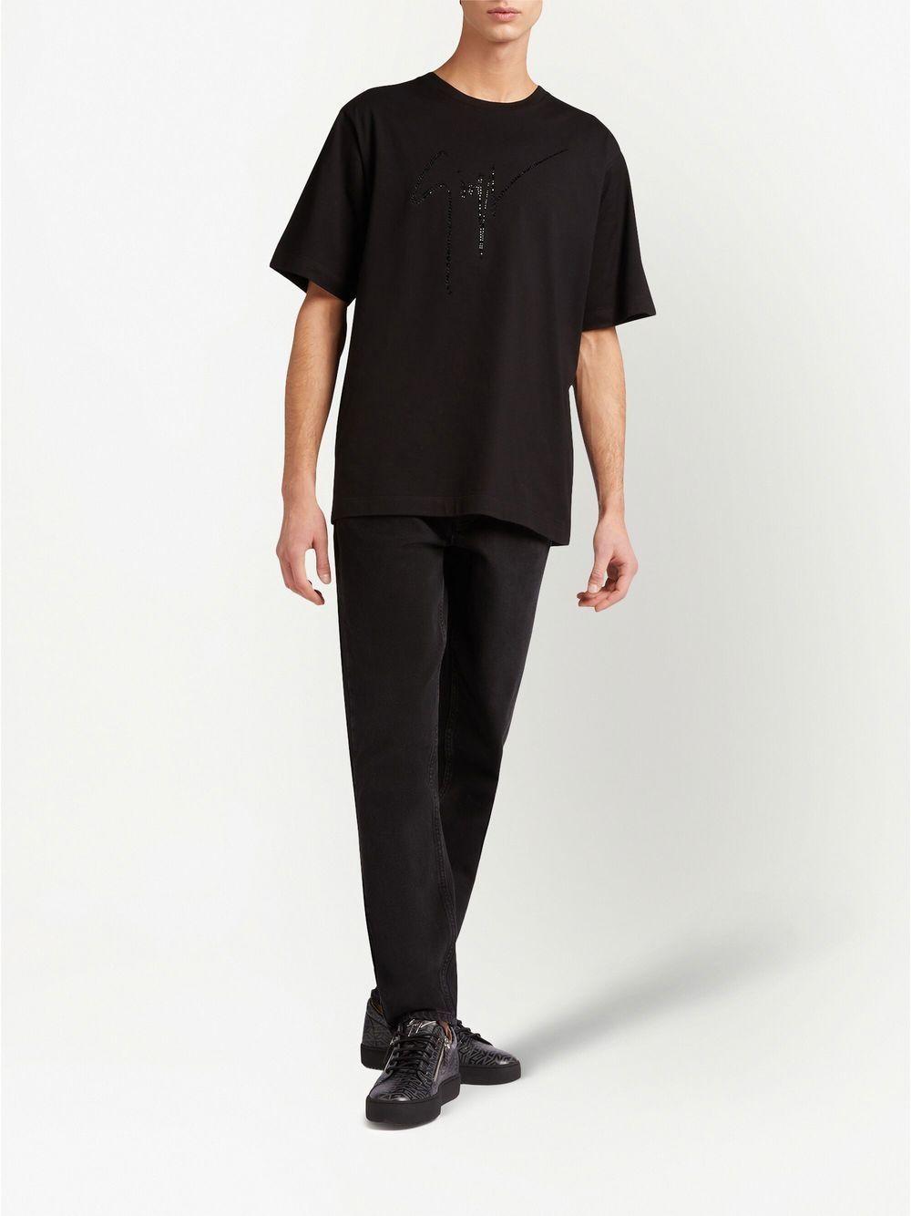 rhinestone-embellished logo T-shirt Product Image