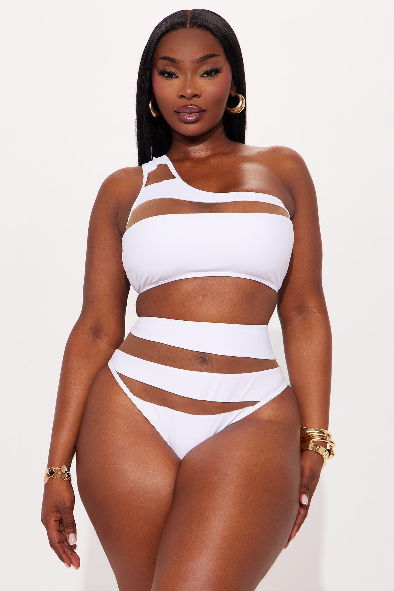 Island Hideout Cutout Mesh 2 Piece Bikini - White Product Image