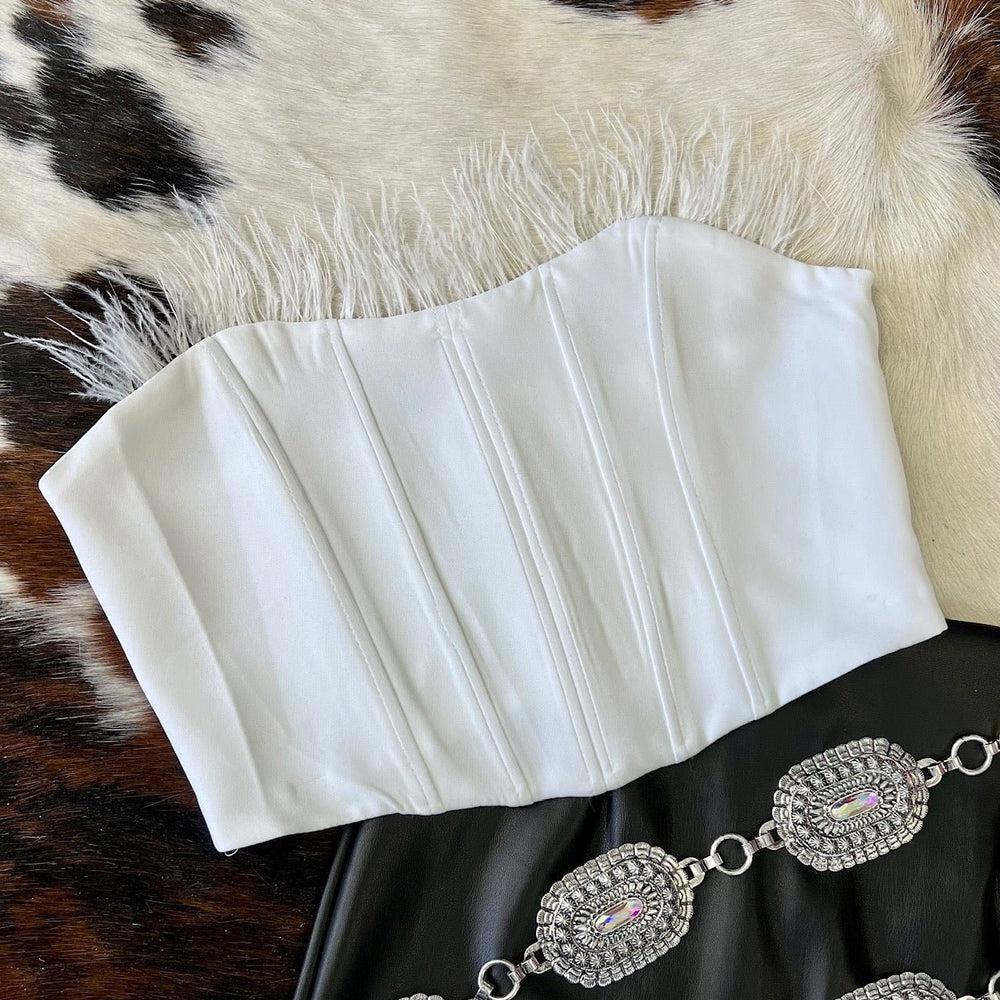 Feathered Corset Top* Product Image