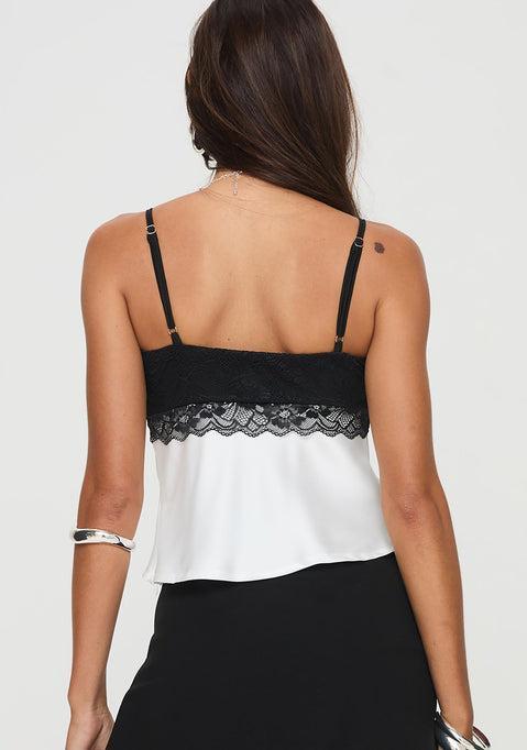 First Class Top White / Black Product Image