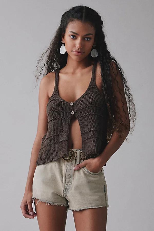 Kimchi Blue Kiara Split-Front Flyaway Sweater Tank Top Womens at Urban Outfitters Product Image