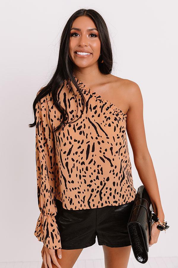 Stylish Collab One Shoulder Top Product Image