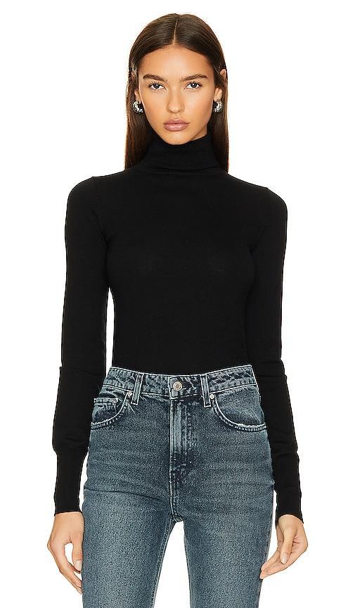 GRLFRND Merino Wool Turtleneck Sweater in Black. Size M, S, XS. Product Image