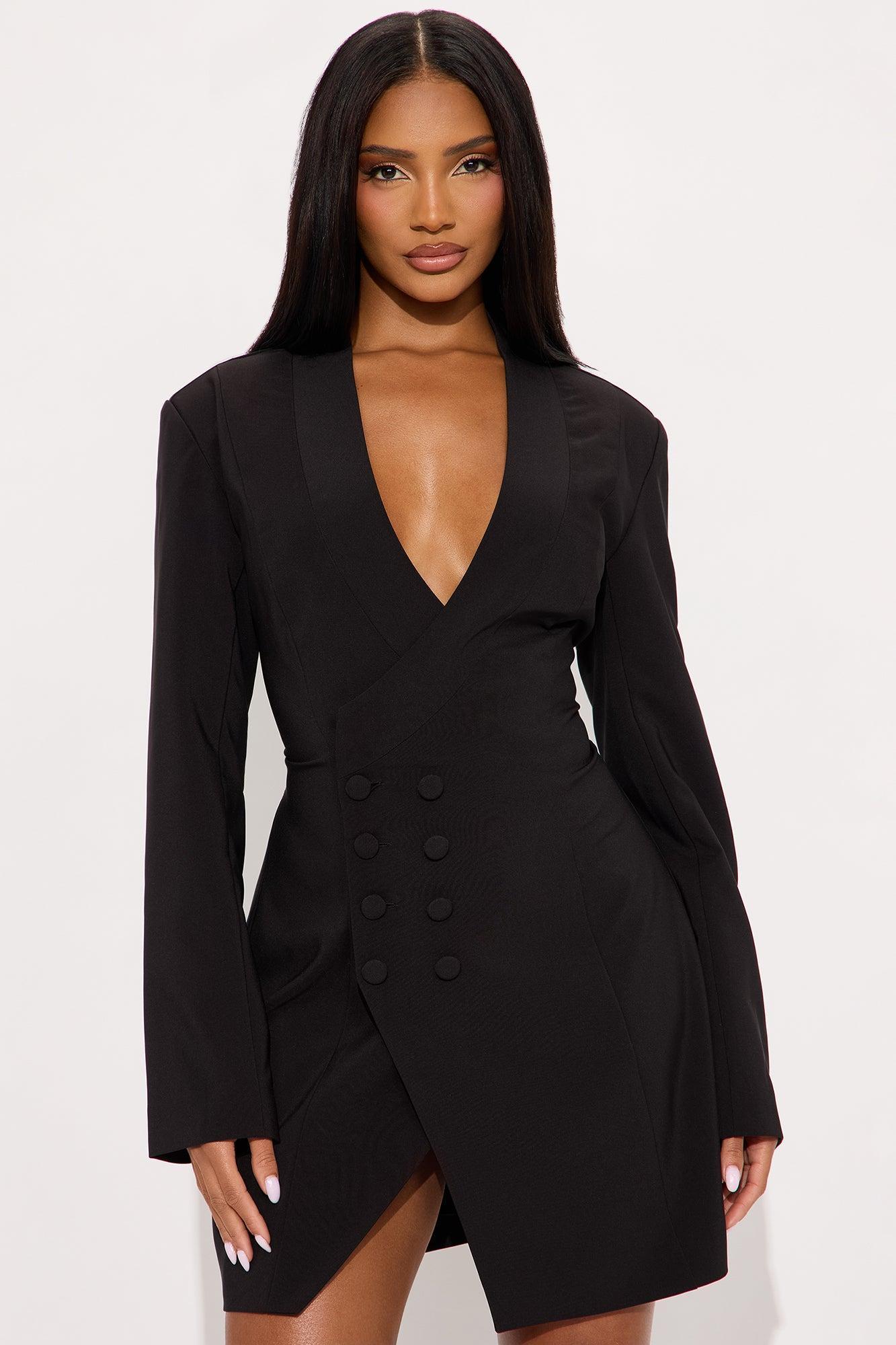 Elliet Blazer Mini Dress - Black Product Image