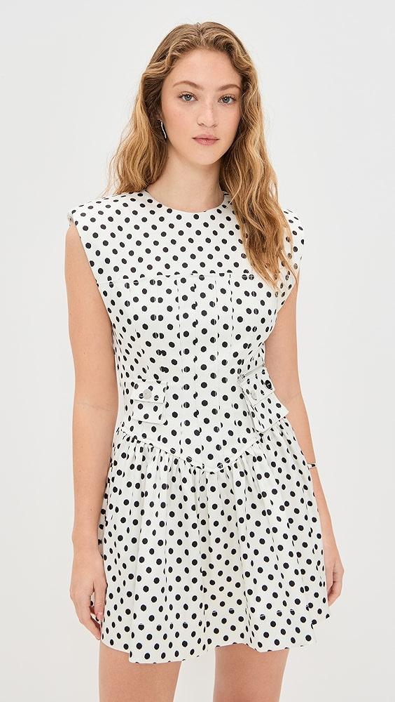 GANNI Printed Double Satin Corset Mini Dress | Shopbop Product Image